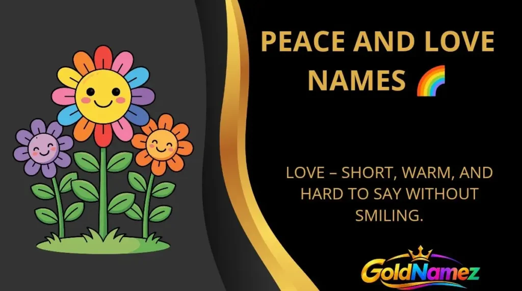 Peace and Love Names